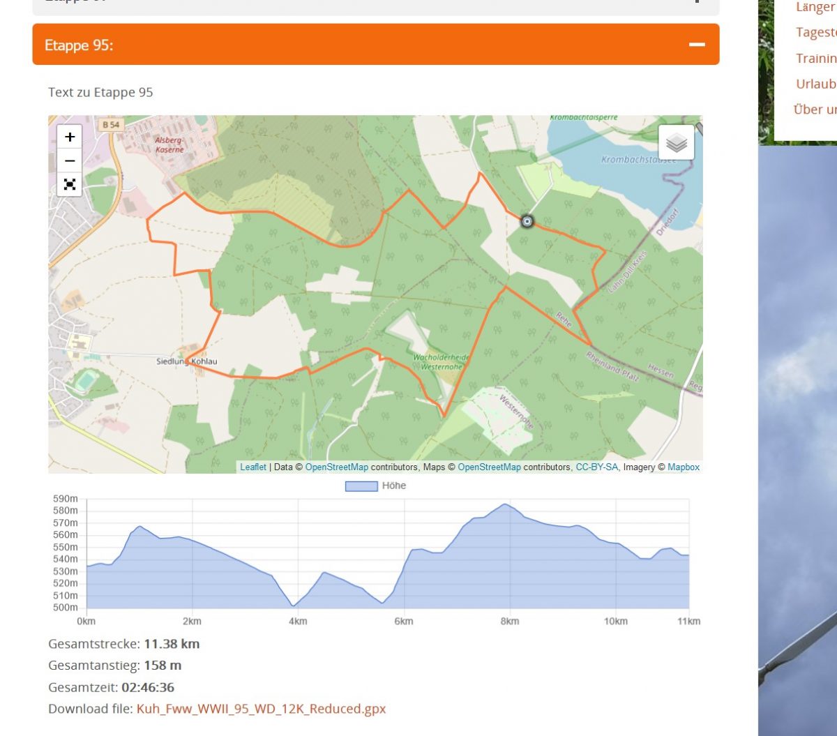 GPS Track in einem Beitrag darstellen.